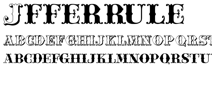 JFFerrule font