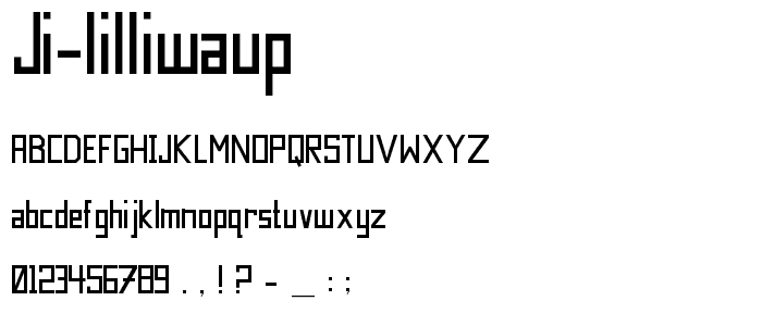 JI Lilliwaup font