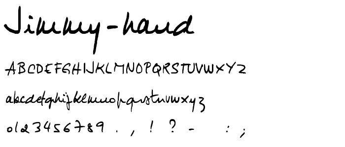 JIMMY HAND font