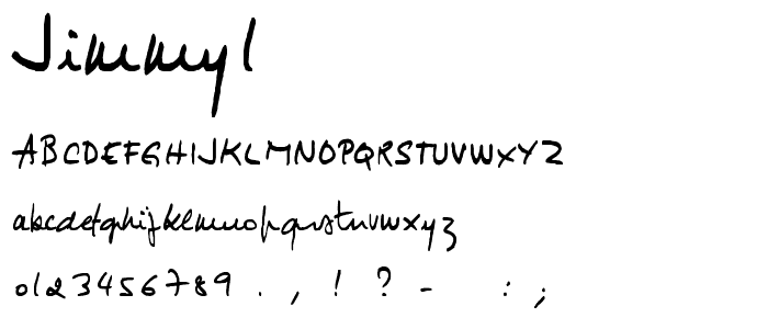 JIMMY1 font