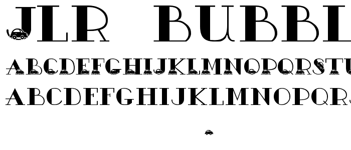 JLR Bubble Car font