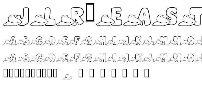 JLR Easter Peeps font