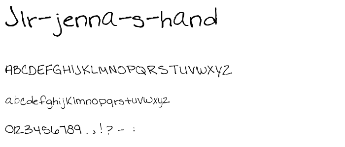 JLR Jenna s Hand font
