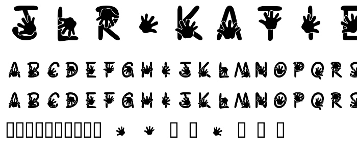 JLR Katie s Hand font