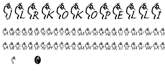 JLR Kokopelli 1 font