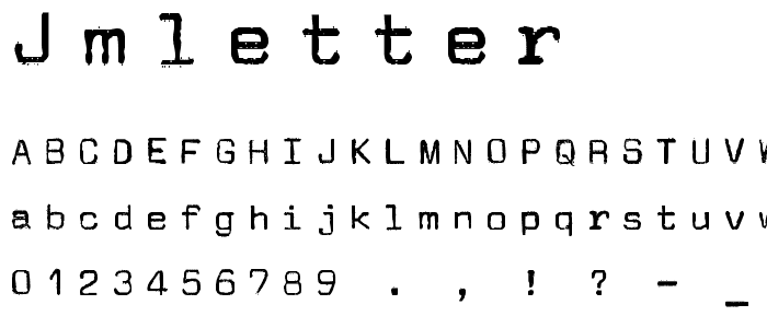 JMLetter font