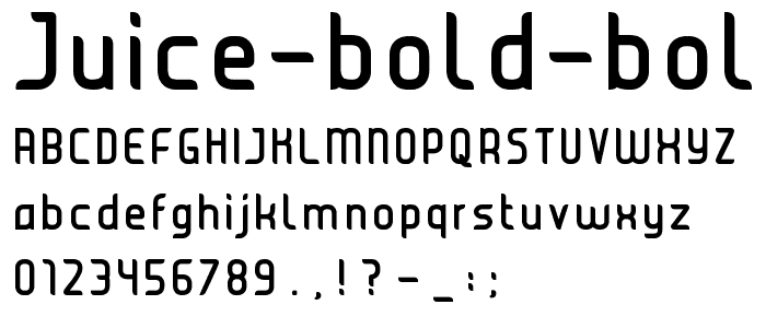 JUICE Bold Bold font