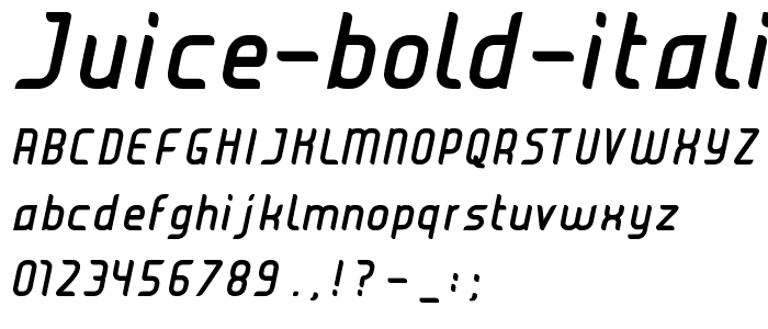 JUICE Bold Italic font