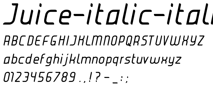 JUICE Italic Italic font