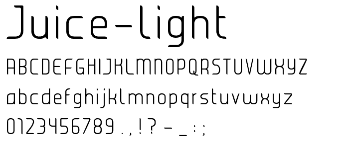 JUICE Light font