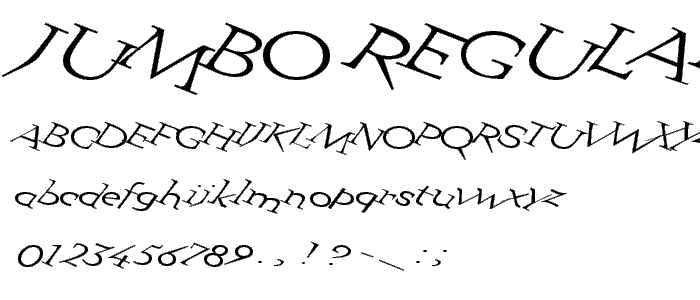 JUMBO Regular font
