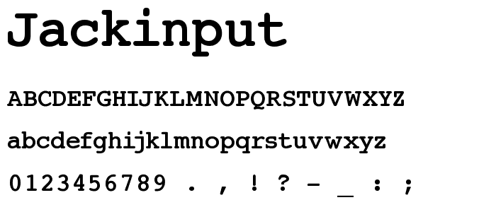 JackInput font