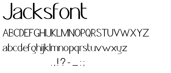 JacksFont font