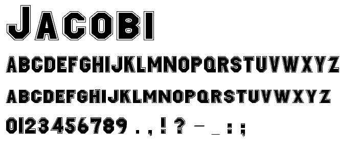 Jacobi font