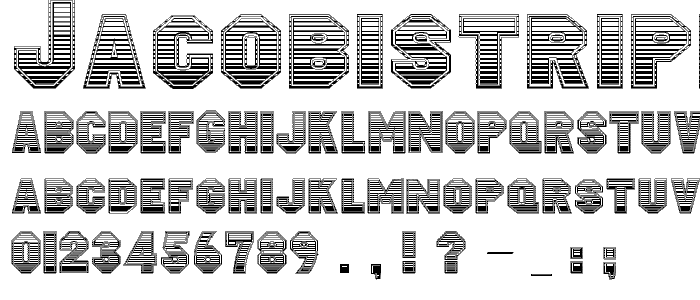 JacobiStriped font