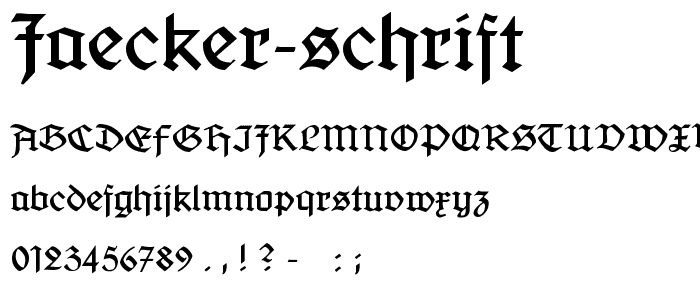 Jaecker Schrift font