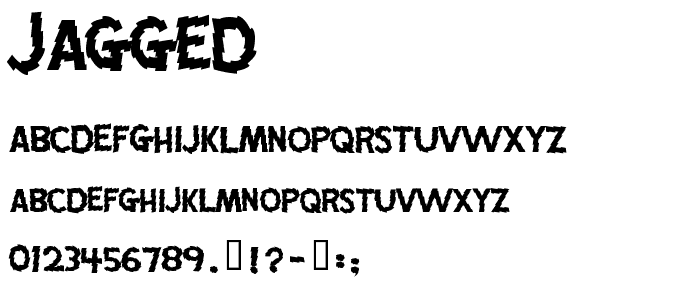 Jagged font