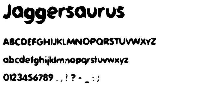 Jaggersaurus font
