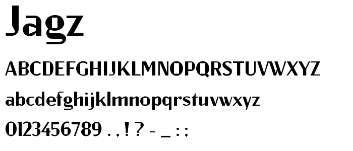 Jagz font