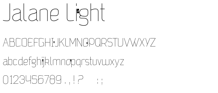 Jalane_light font