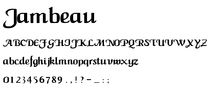 Jambeau font