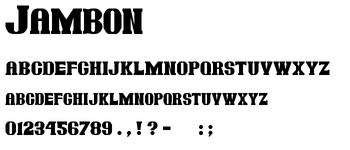 Jambon font