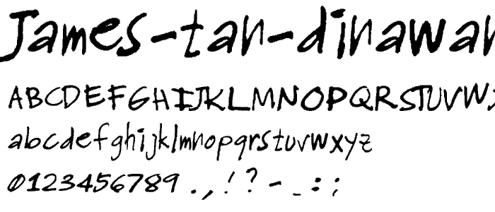 James Tan Dinawanao font