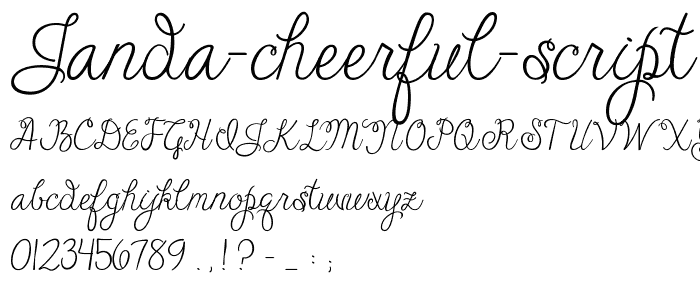 Janda Cheerful Script police