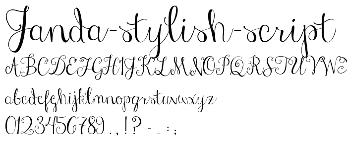 Janda Stylish Script font