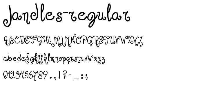 Jandles-Regular font