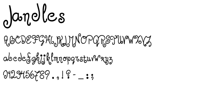 Jandles font