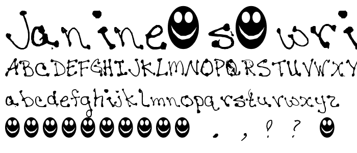 Janine s Writing font