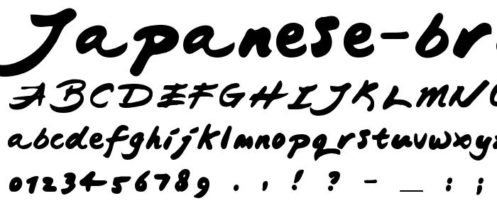 Japanese Brush font