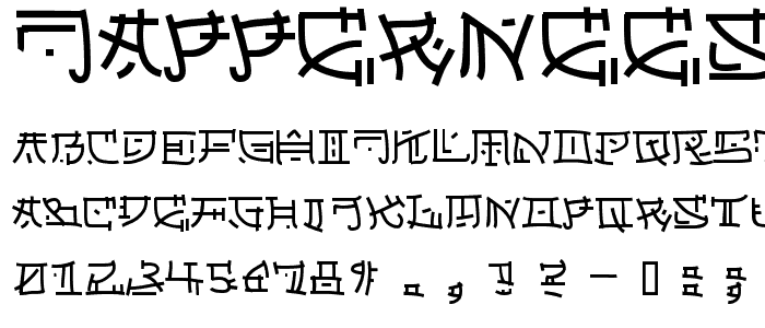 Japperneese font