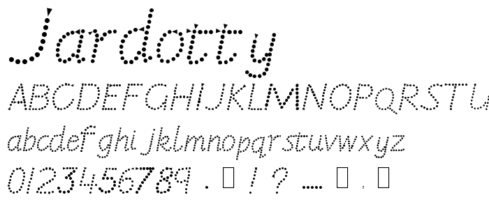 Jardotty font