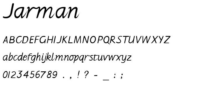 Jarman font