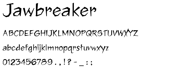 Jawbreaker font