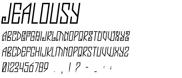 Jealousy font