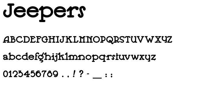 Jeepers font