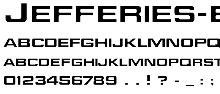Jefferies Extended font