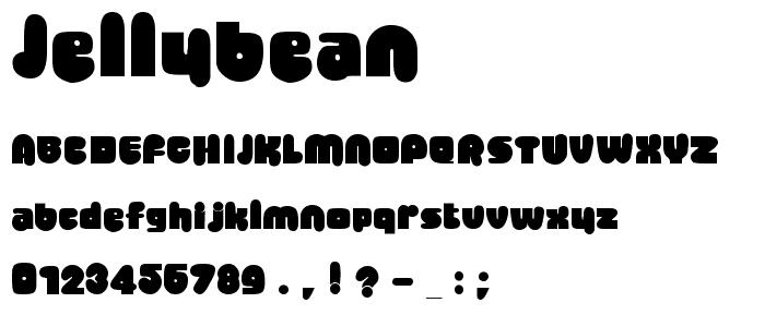 Jellybean font