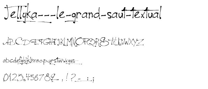 Jellyka  le Grand Saut Textual font