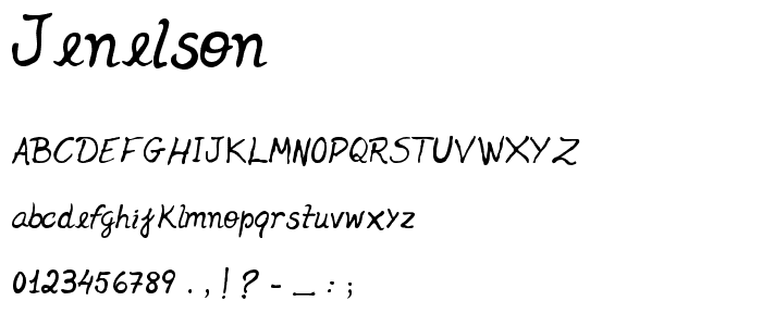 Jenelson font