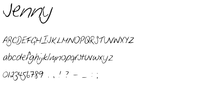 Jenny font