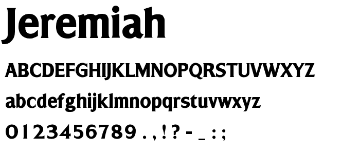 Jeremiah font