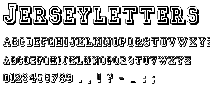 JerseyLetters font