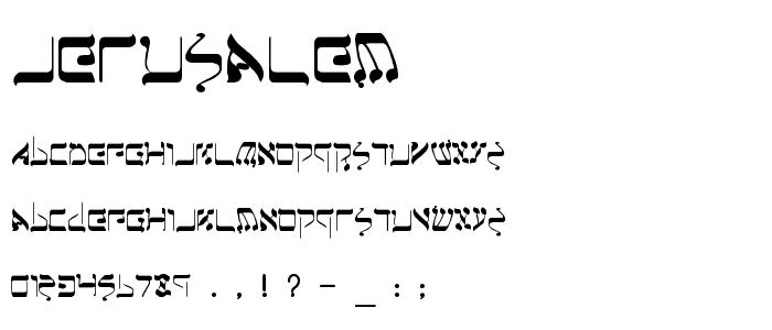 Jerusalem font