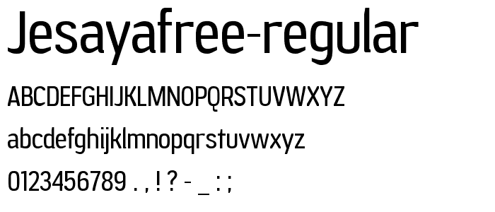 JesayaFree-Regular font