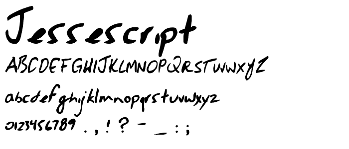 Jessescript font