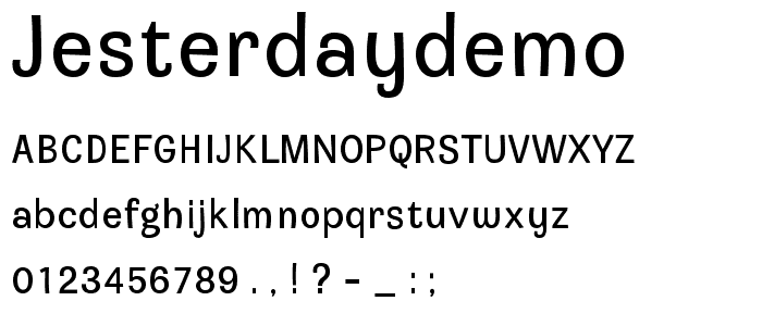 JesterdayDemo font